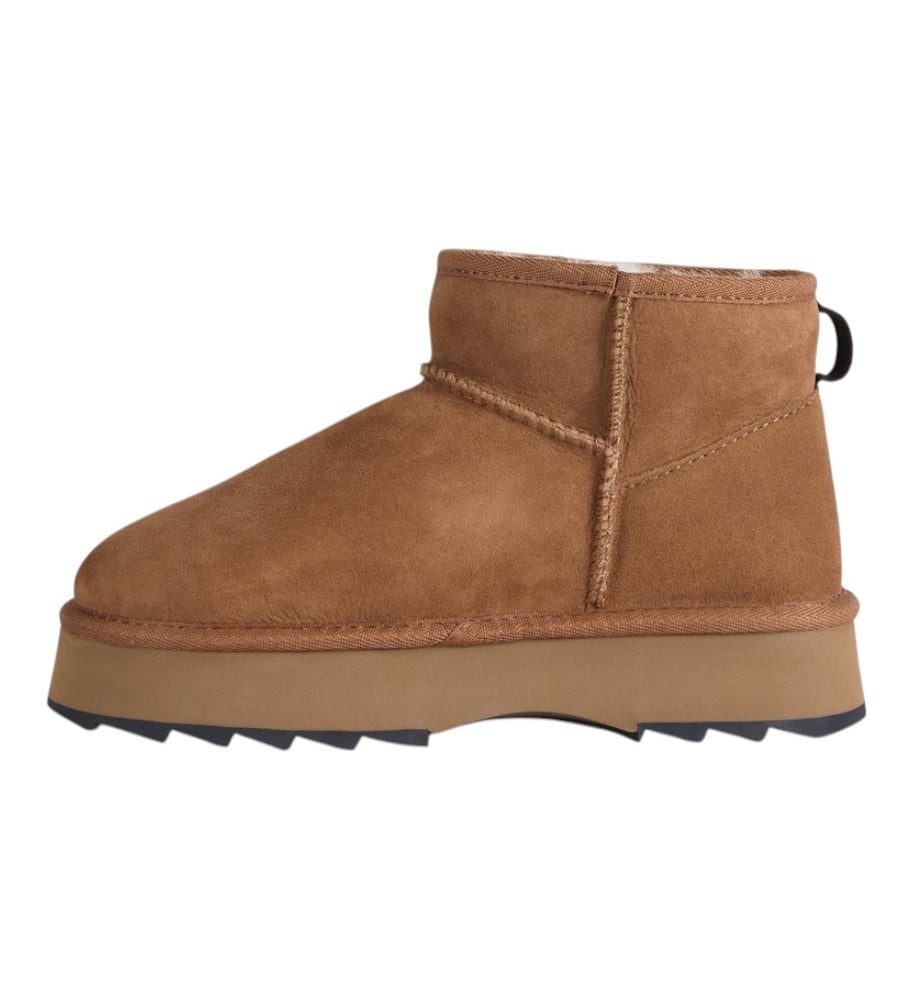 Emu Australia Sharky Micro Flatform (Lammfell, Plateausohle) braun Damen Winterstiefel