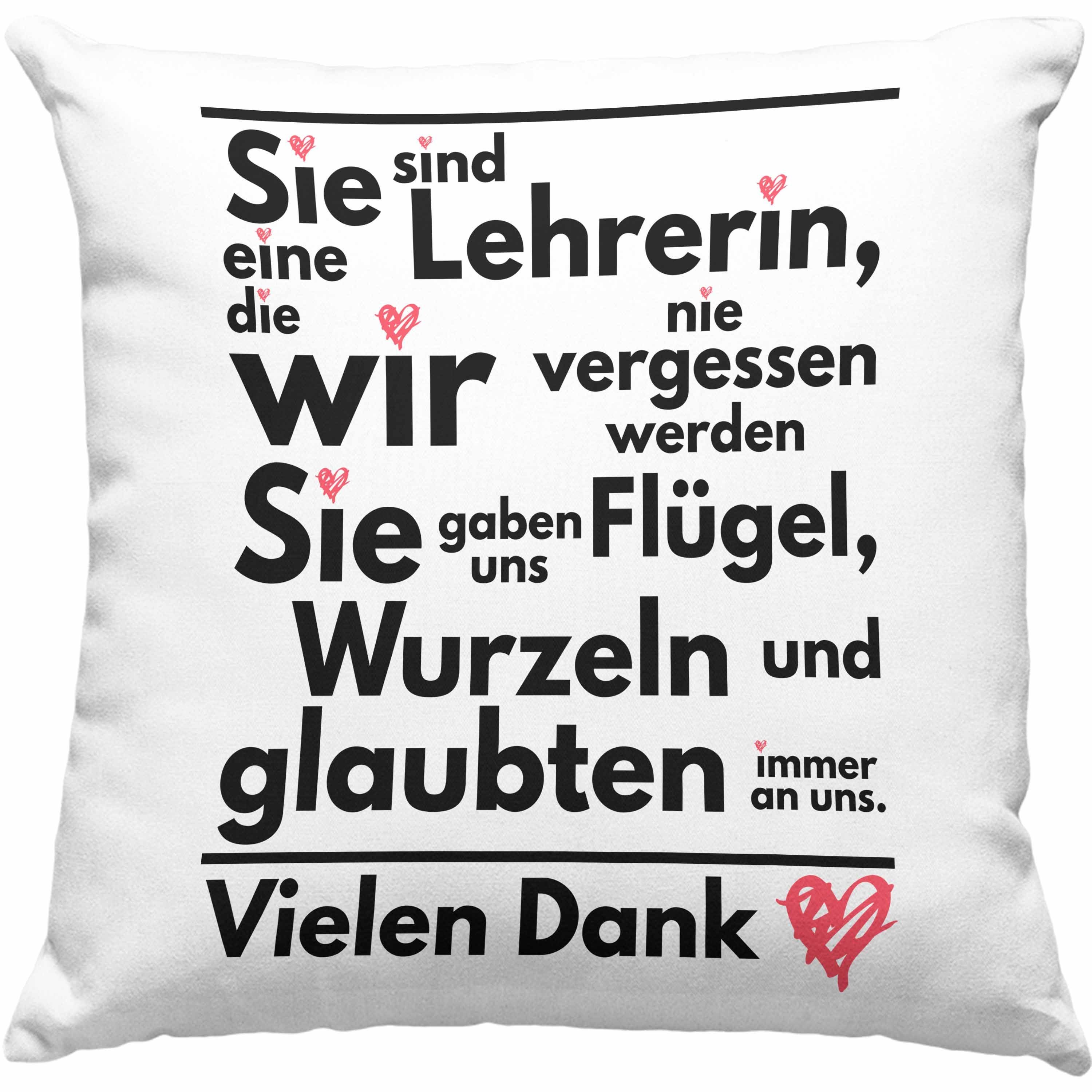 Trendation Dekokissen Trendation - Abschiedsgeschenk Lehrerin Kissen Geschenk zum Abschied K