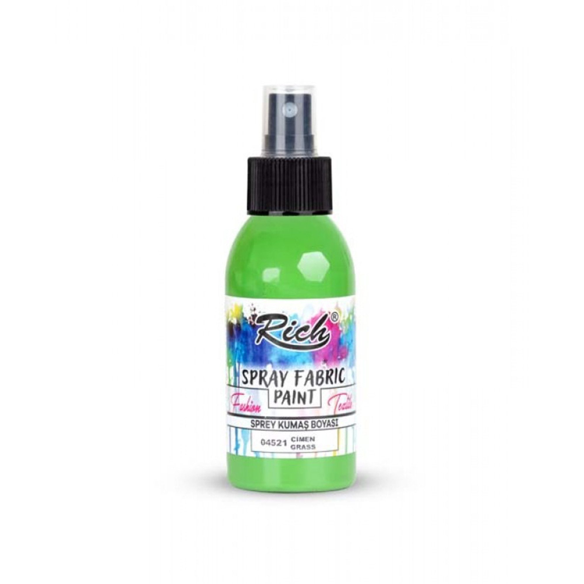 RICH Bastelfarbe Rich Spray Fabric Paint Wasserbasierte Textilfarbe 60ml - 25 Farben