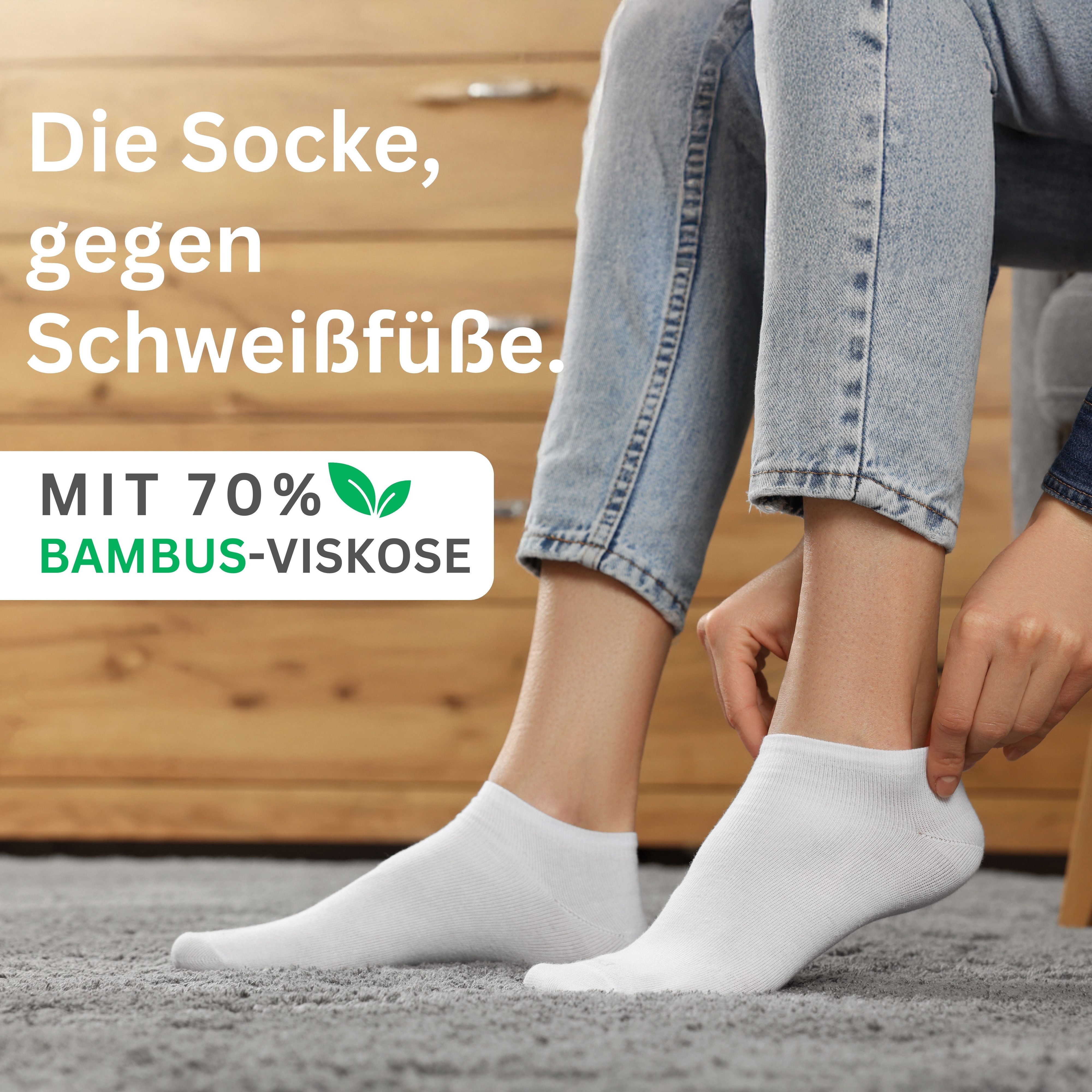 MEDOLY Sneakersocken Bambus Sneaker-Socken gegen Schweißfüße, mit 70% Bambu günstig online kaufen