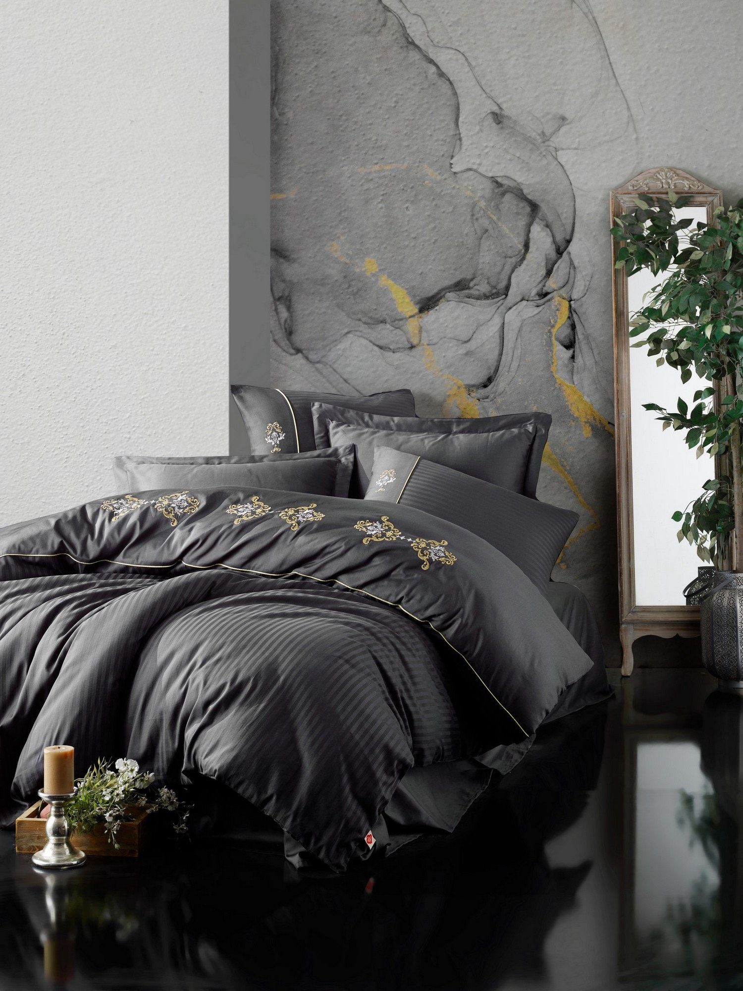 L'Essentiel Maison Bettdecke + Kopfkissen 100% COTTON SATIN N3619 günstig online kaufen