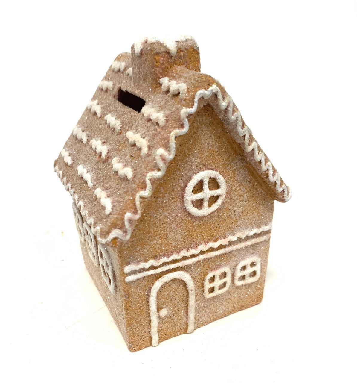 Figurendiscounter Weihnachtshaus Figur Lebkuchenhaus 13 x 9,5 x 10 cm braun