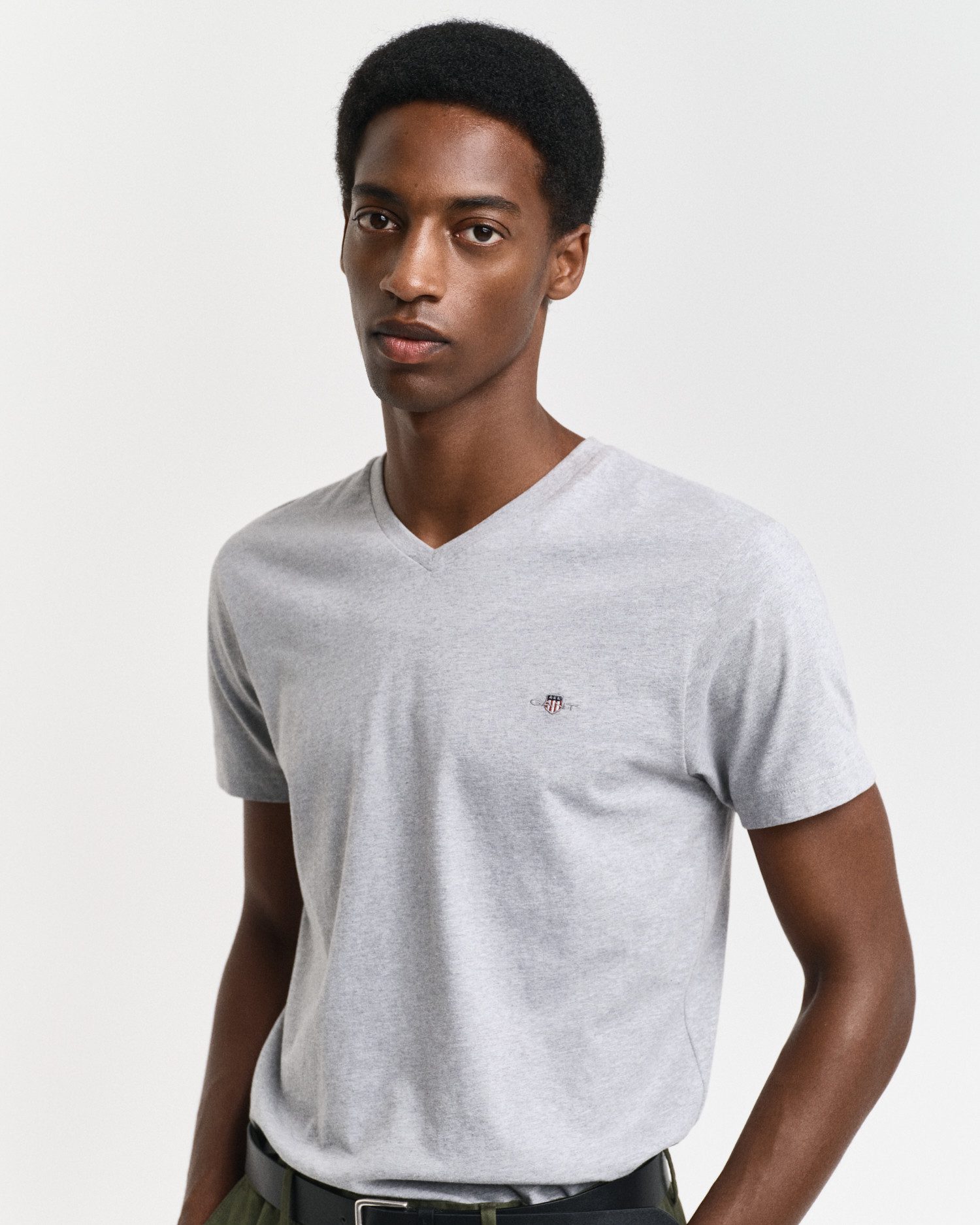 Gant T-Shirt SLIM SHIELD V-NECK T-SHIRT günstig online kaufen