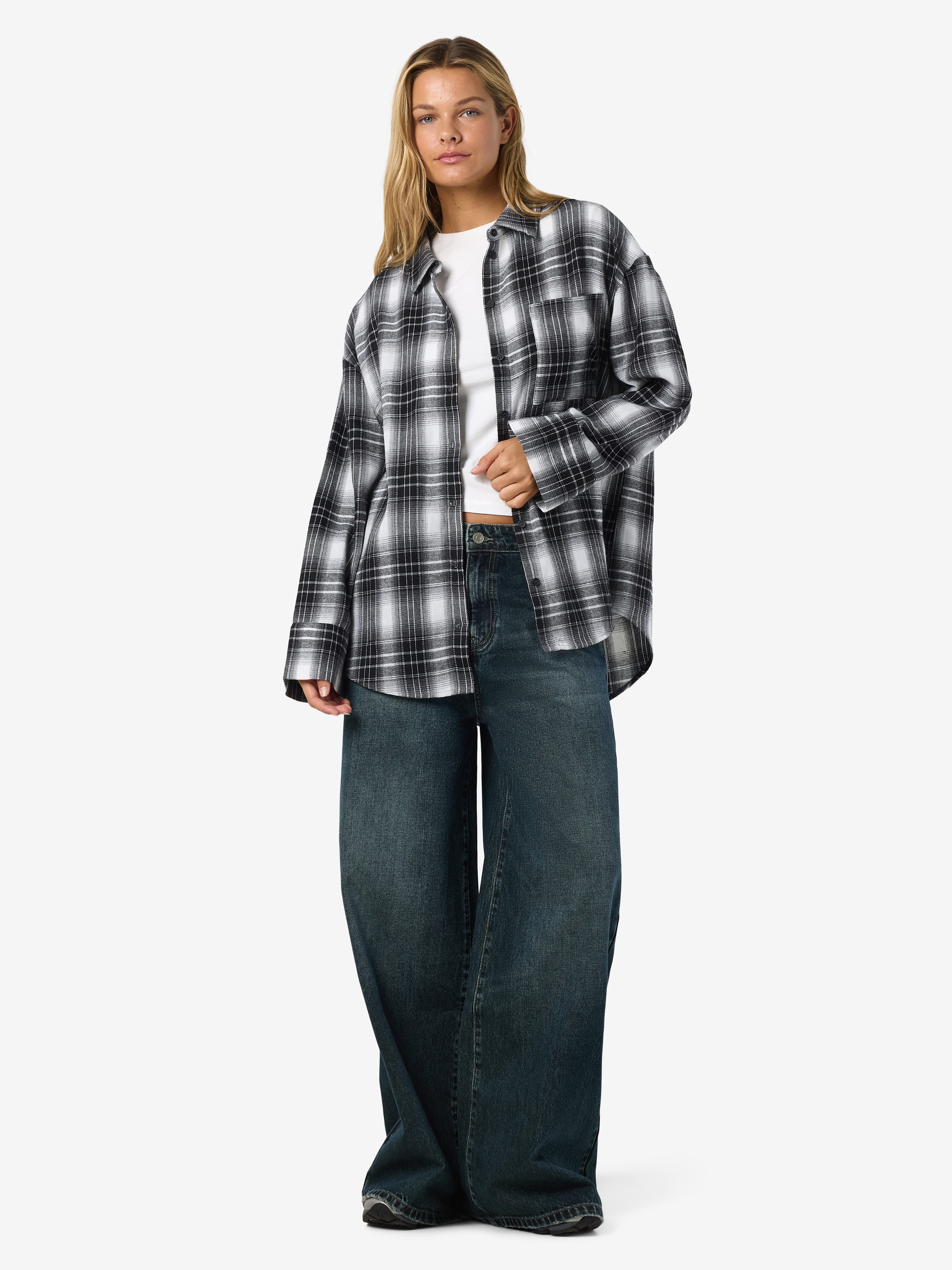 Noisy may Karobluse NMZOE L/S CHECK SHIRT WVN NOOS Baumwollmischung