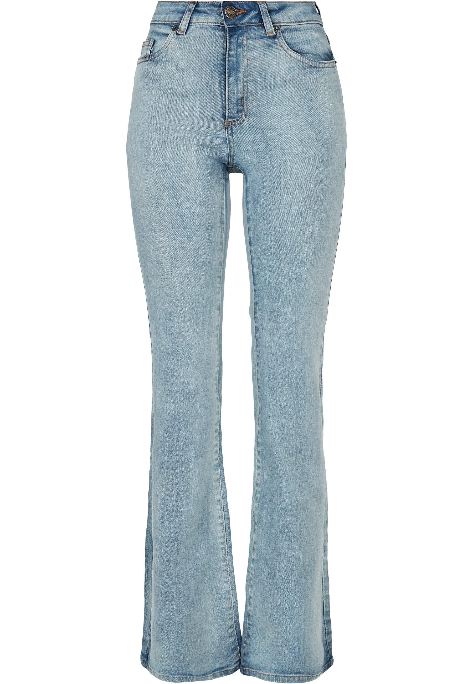 URBAN CLASSICS Bequeme Jeans Urban Classics Damen Ladies High Waist Flared Denim Pants (1-tlg)