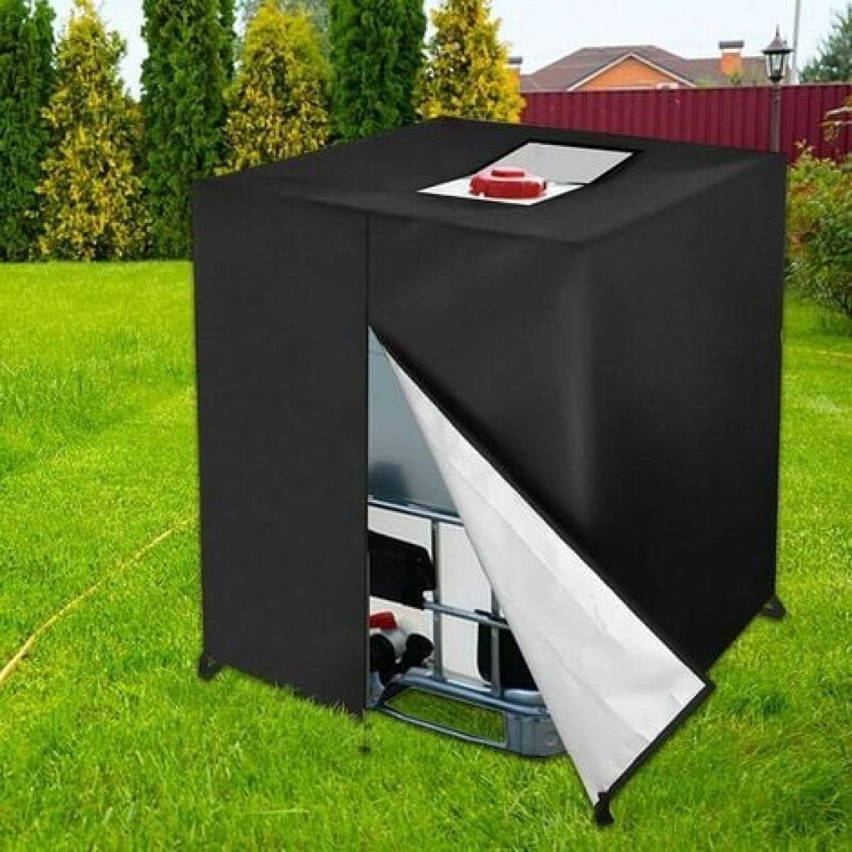 (1-St) Tank Gartenmöbel-Schutzhülle 1000L für LENBEST Anti-UV Abdeckung, Schutzhülle Wassertank