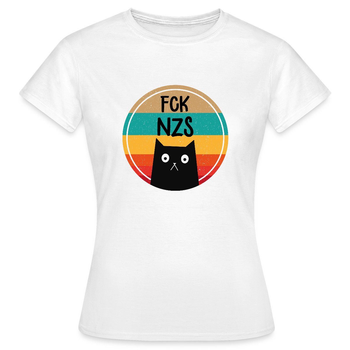 Spreadshirt T-Shirt FCK NZS Katze Gegen günstig online kaufen