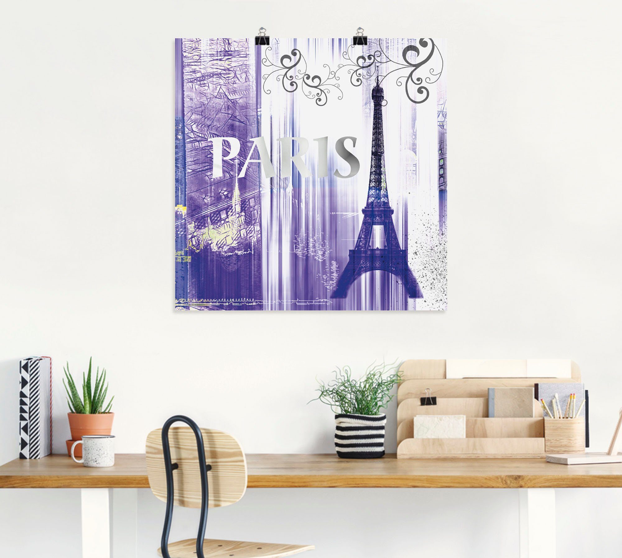Leinwandbild, Größen Skyline Paris Gebäude St), Wandbild Collage Poster (1 oder als in II, Wandaufkleber Artland versch.