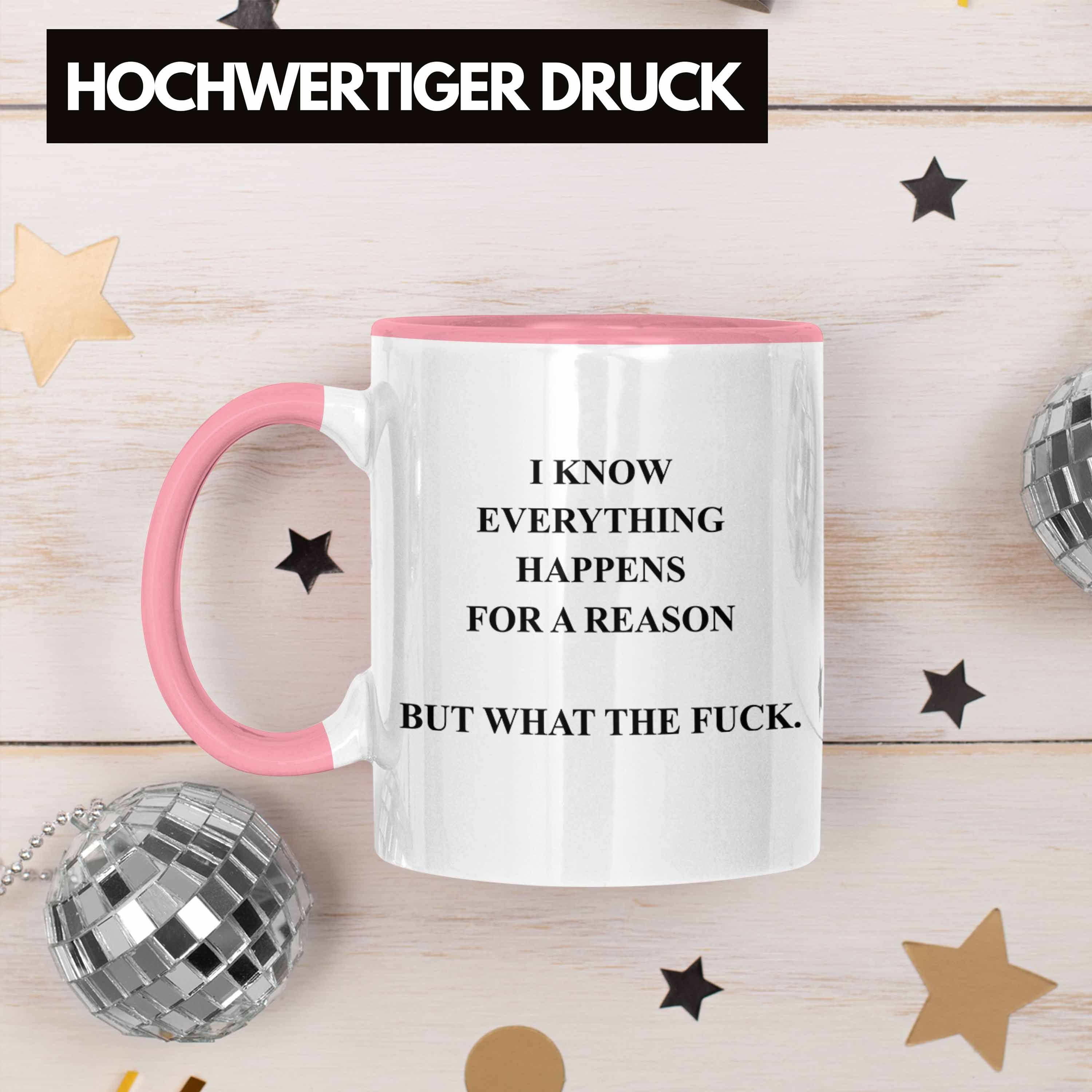 Männer Tassen mit Rosa für WTF Büro mit Arbeit Trendation Kollegin Becher Lustige Tasse - Trendation Geschenk Frauen Spruch Tasse Sarkasmus Lustig Sprüchen