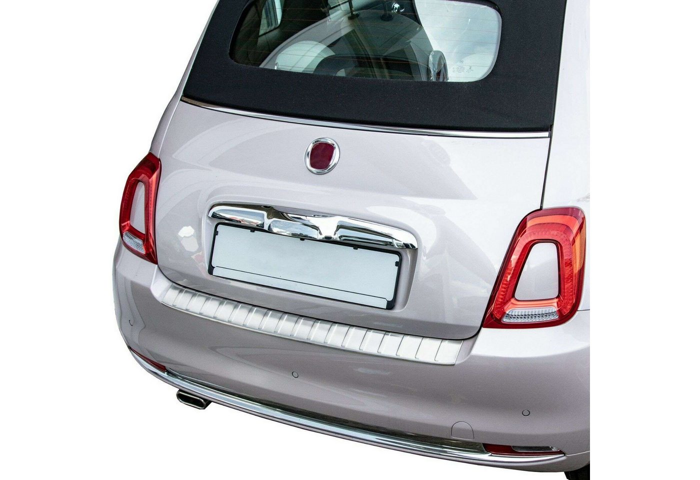 Thumbnail - RECAMBO Ladekantenschutz für FIAT 500 FACELIFT, 500C CABRIO 2016-2020 Stoßstangenschutz, V2A rostfrei, Exklusive Optik, ...