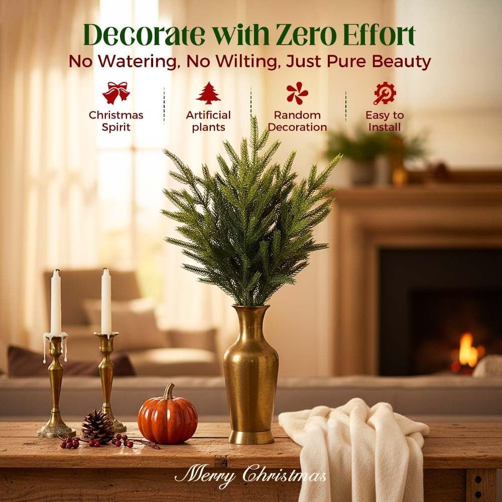 Kunstblumenstrauß Künstliche Tannenzweige mit roten Beeren, Heimdekoration, günstig online kaufen