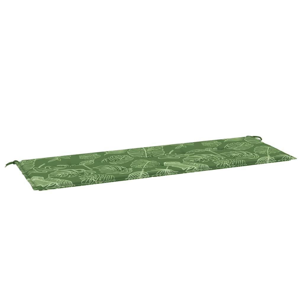 vidaXL Sitzauflage Gartenbank-Auflage Blattmuster 150x50x4 cm günstig online kaufen