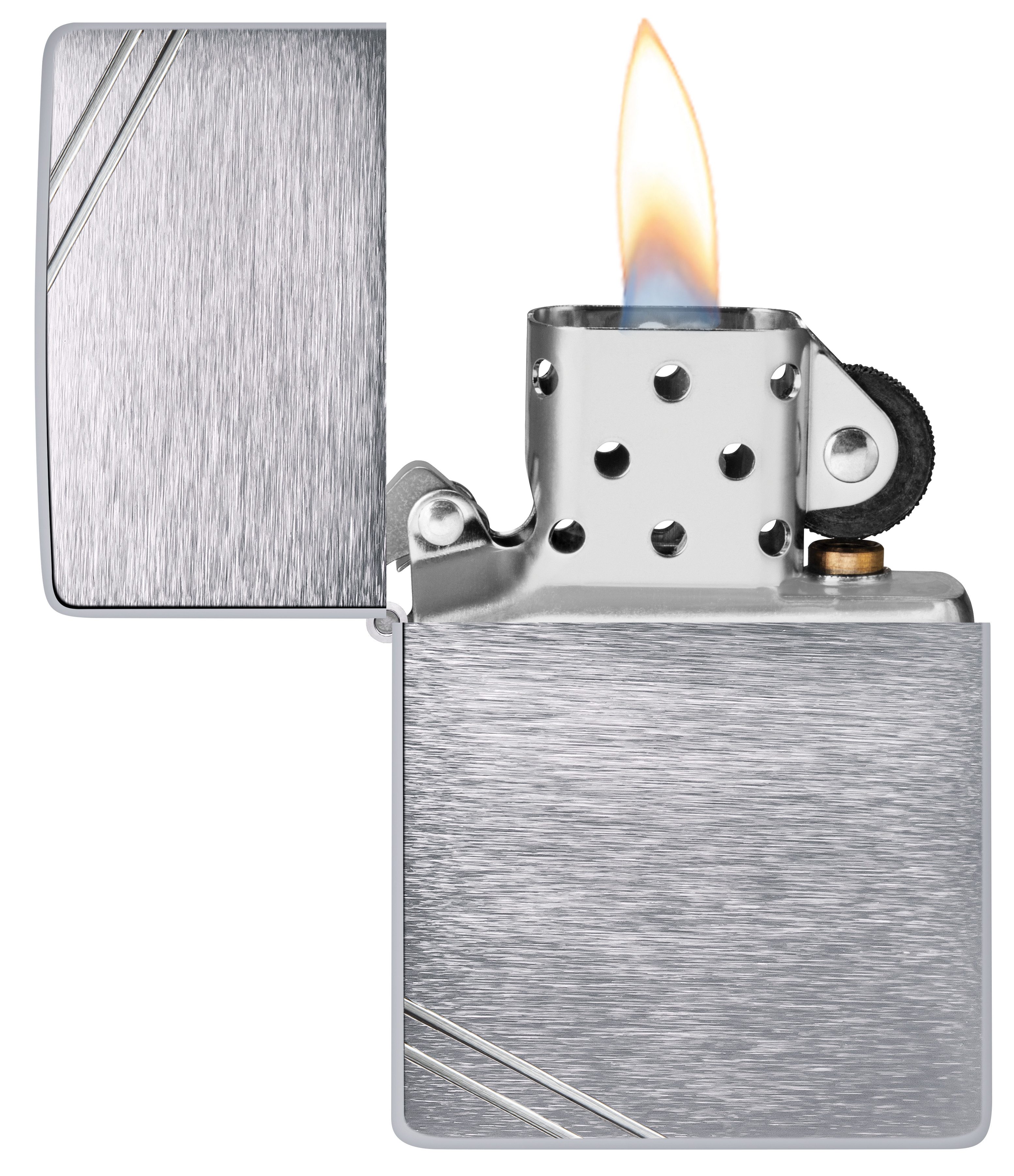 Zippo Feuerzeuge Zippo Sturmfeuerzeug - Base Model - Nachfüllbar Windfest Geschenkbox