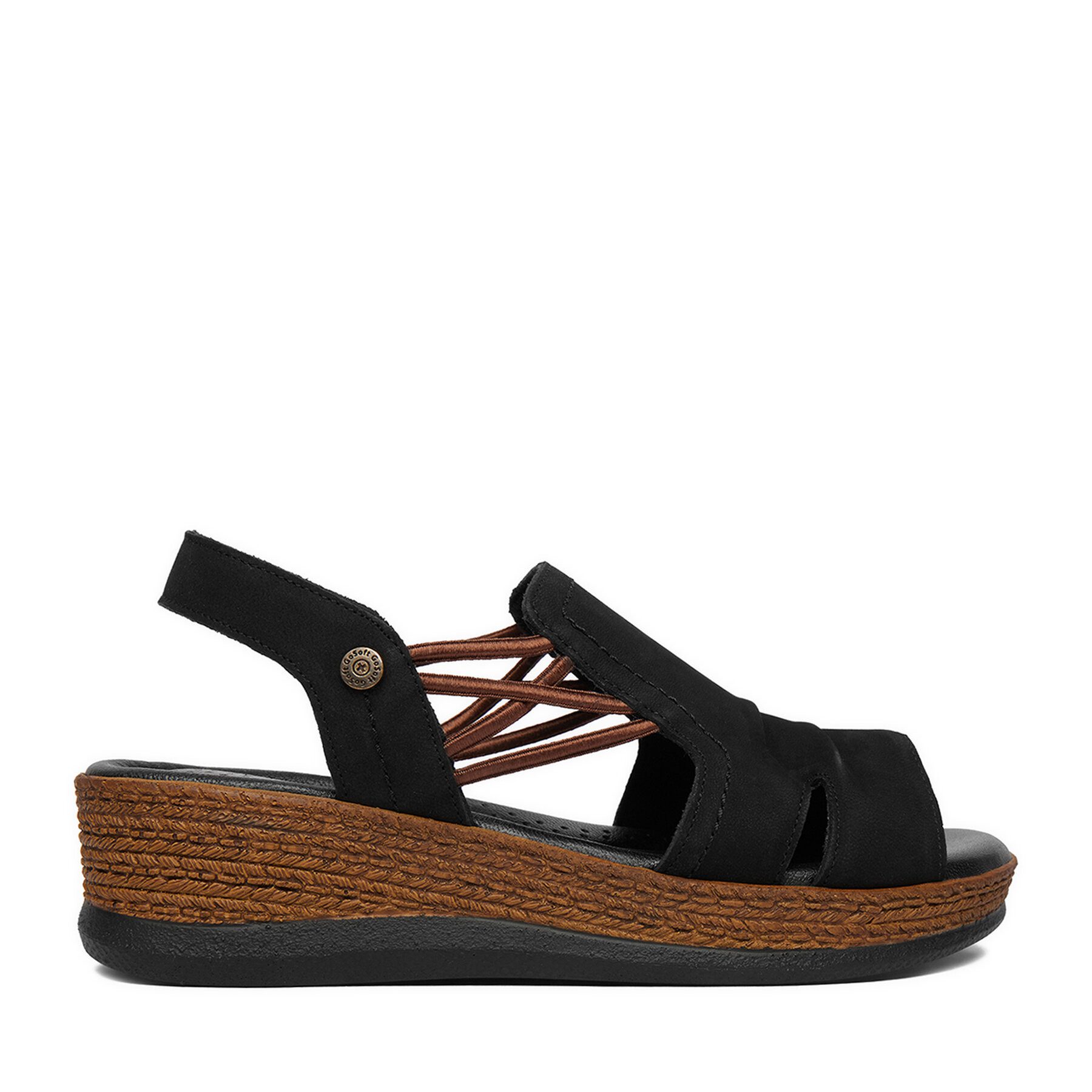 Go Soft Go Soft Damen-Sandalen, Braun, Schwarz Sandale