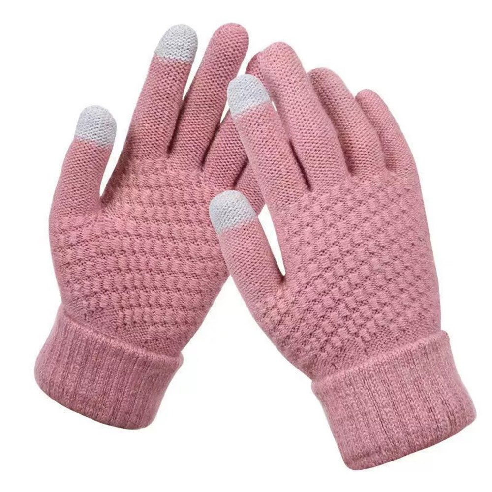 Coonoor Strickhandschuhe Herren Damen Winterhandschuhe Touchscreen Fleecehandschuhe (Flexible und Angenehm Weiche Elastisch Fingerhandschuhe) Geeignet für Winter Running und Outdoor Aktivitäten