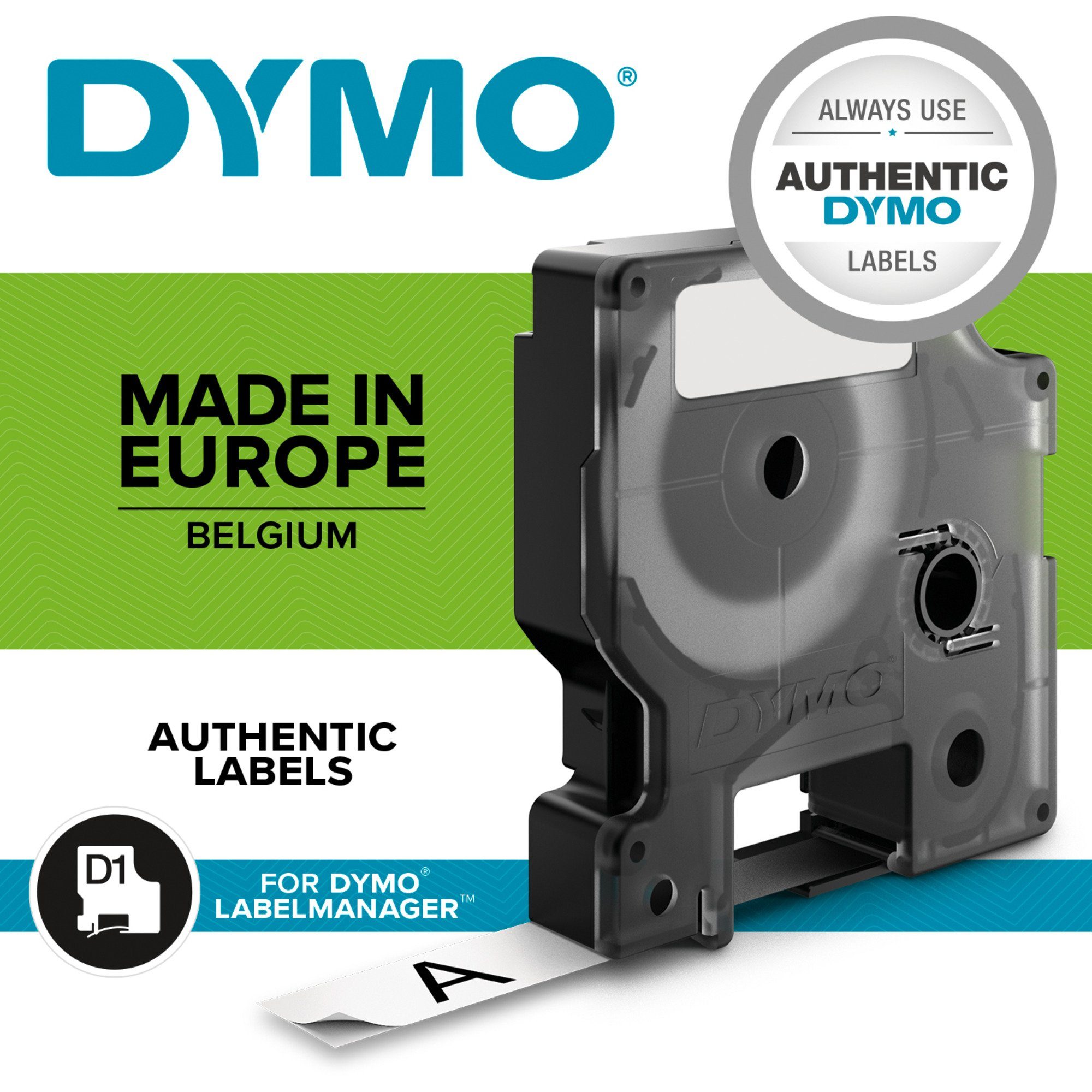 DYMO Drucker- und Kopierpapier Dymo D1-Schriftband S0721010, (24 mm x 7 m, weiß