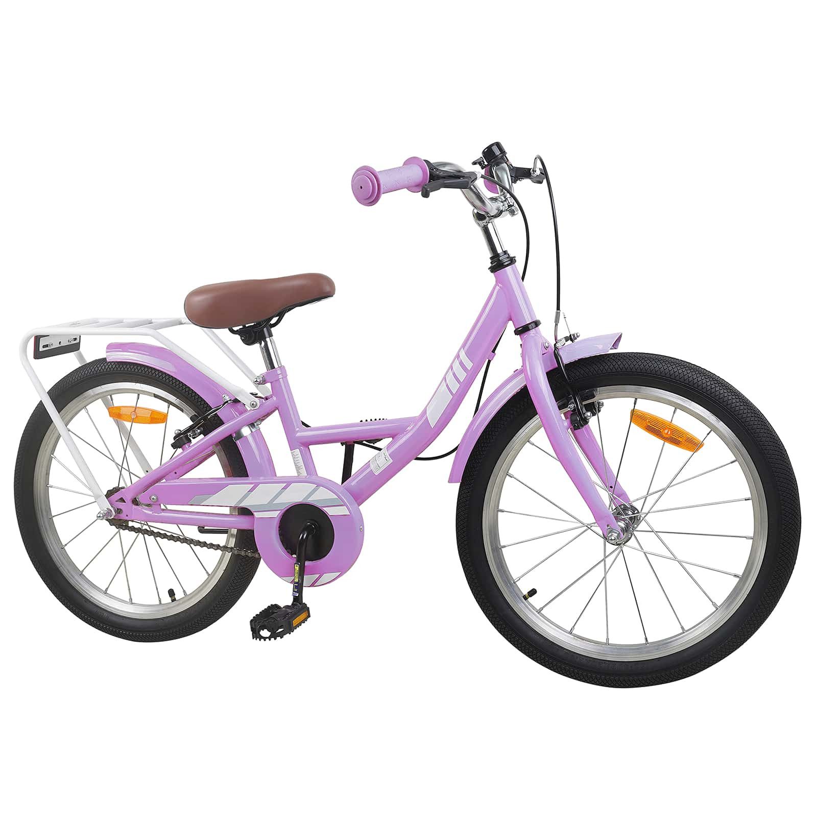 vidaXL Kinderfahrrad 137 x 54 x 79 cm Kinderfahrrad 20 Zoll für 6-11 Jahre alt Lila
