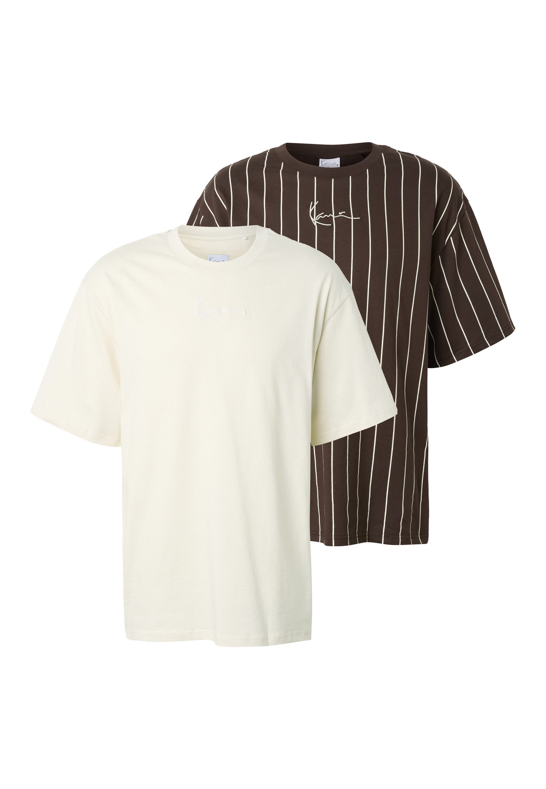 Karl Kani T-Shirt Karl Kani Small Signature Essential And Pinstripe Tee 2 Pack (1-tlg)