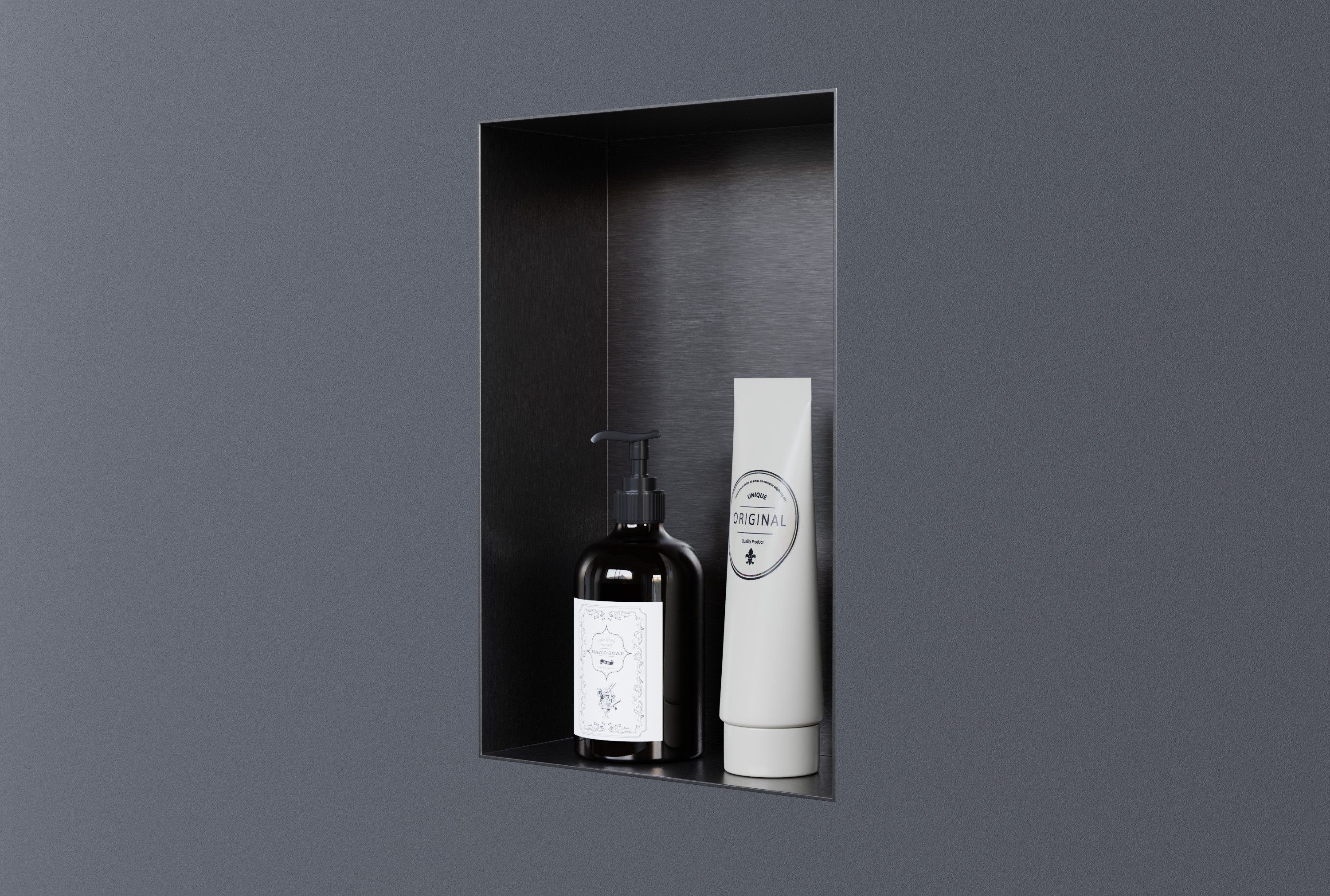 Bernstein Ablageelement NT203010X randlos, Randlose Wandeinbaunische; senkrecht und waagerecht montierbar
