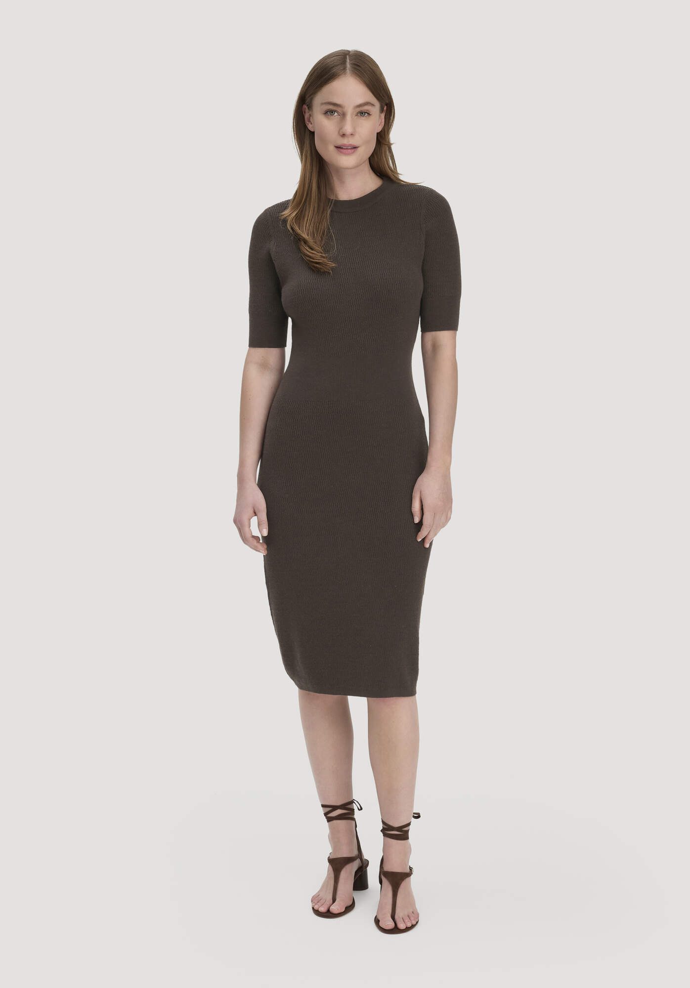 Hessnatur Strickkleid aus Bio-Baumwolle und Wolle (1-tlg)