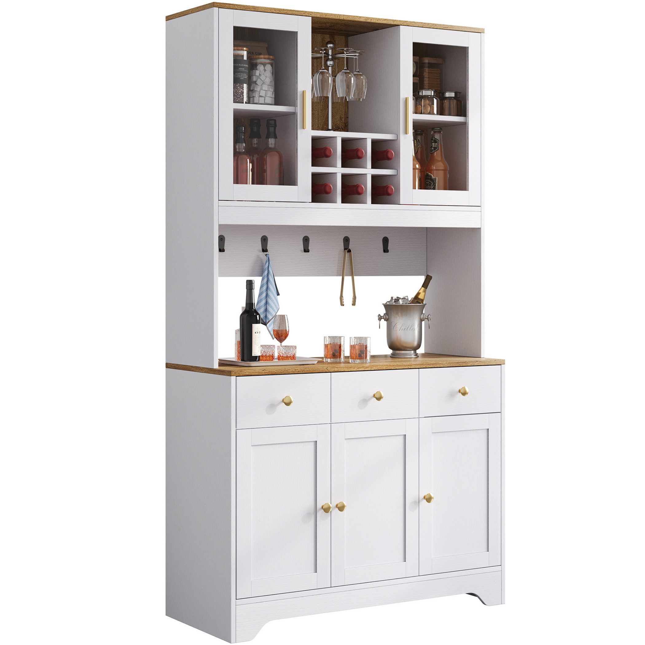 SeedWave Buffet Mehrzweckschrank Hochschrank mit 2 günstig online kaufen