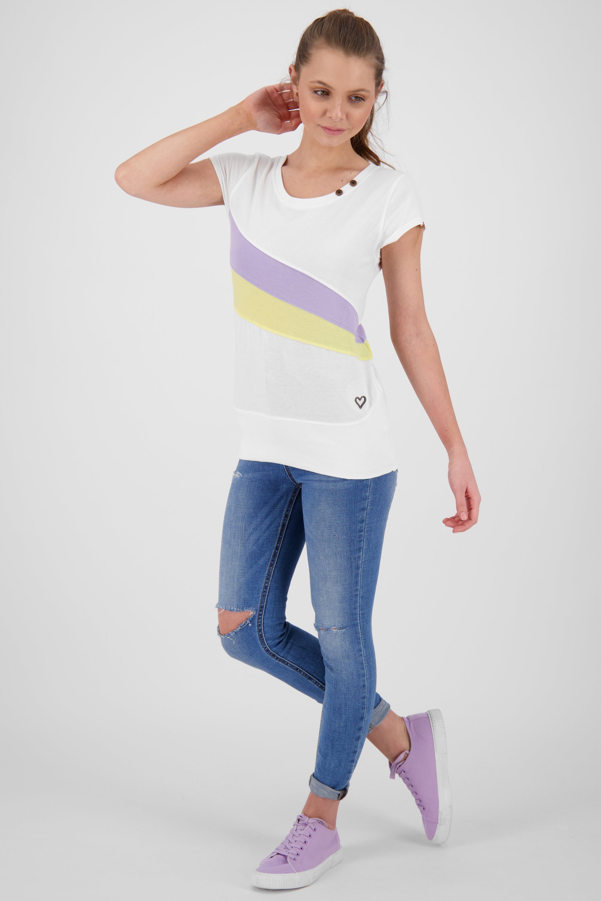 Alife & Kickin T-Shirt white CleaAK T-Shirt Damen Shirt