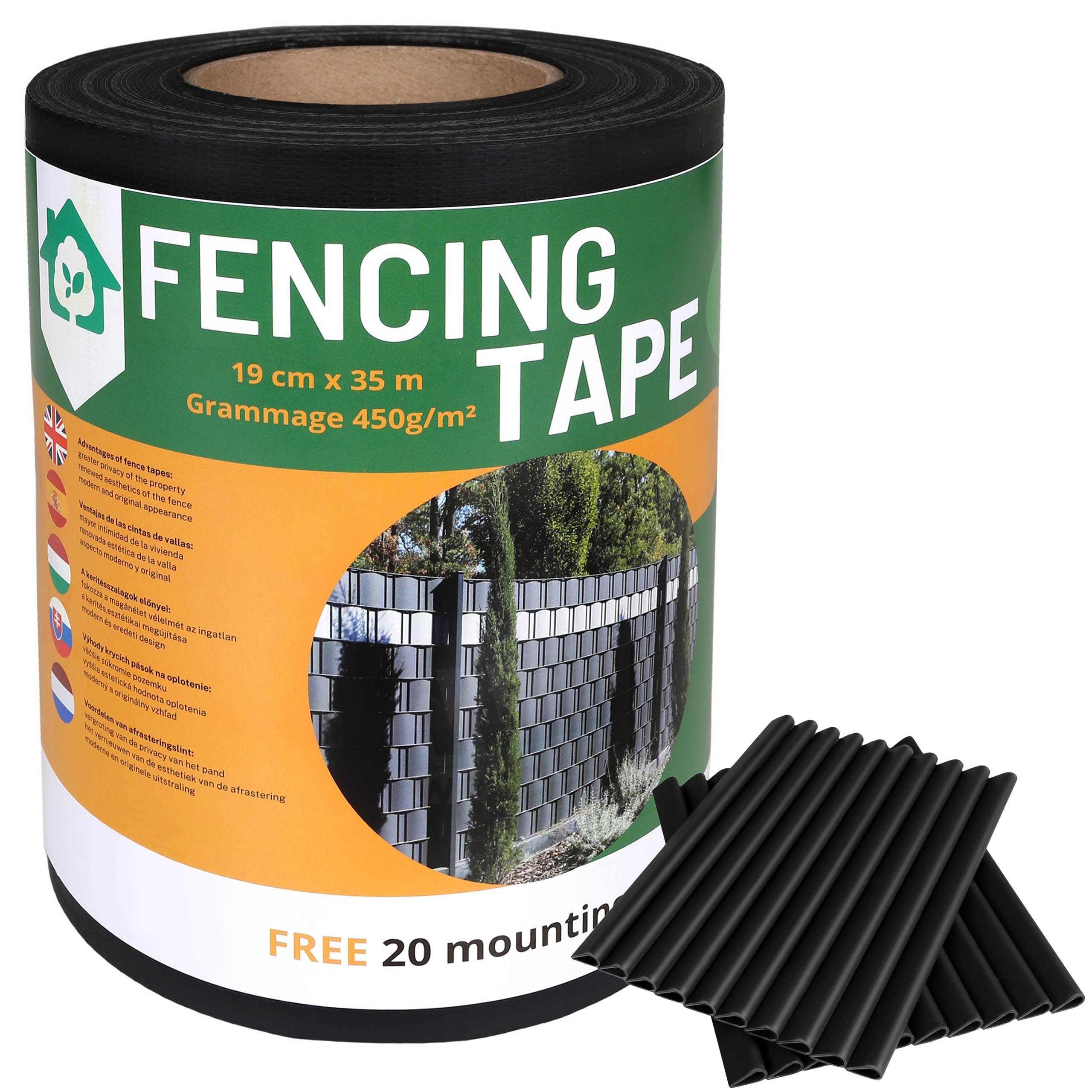 Sarcia.eu Doppelstabmattenzaun Sichtschutzstreifen 19cmx35m,450g/m2+20 Befe günstig online kaufen