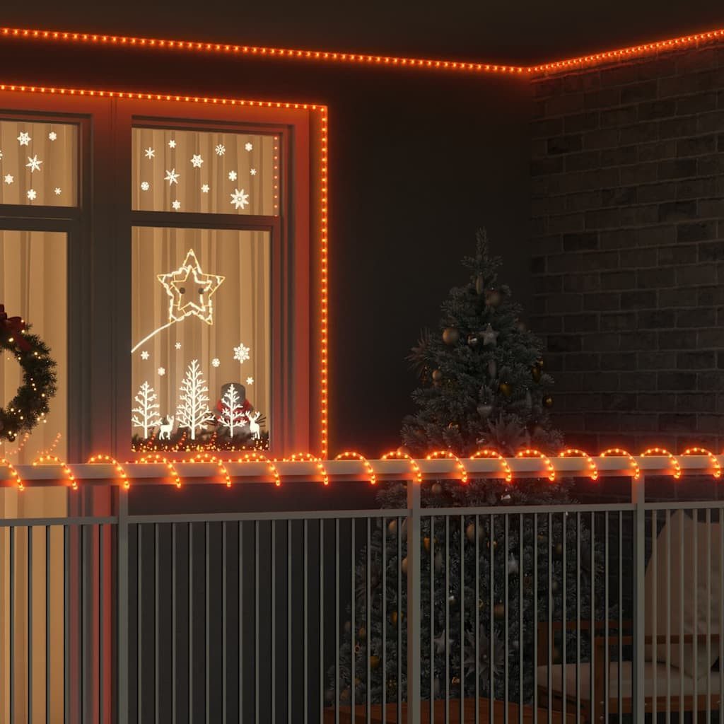 vidaXL Dekolicht 10 m Lichtseil mit 240 LEDs Warmes Weiß 10 m PVC