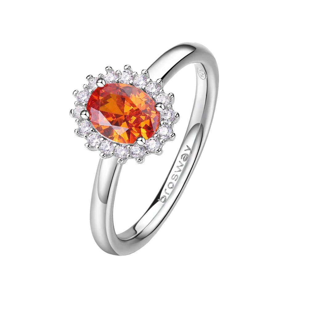 Brosway Fingerring Eleganter Silberring Fancy Vitamin Orange FVO19 - Kreislauf: 58 mm