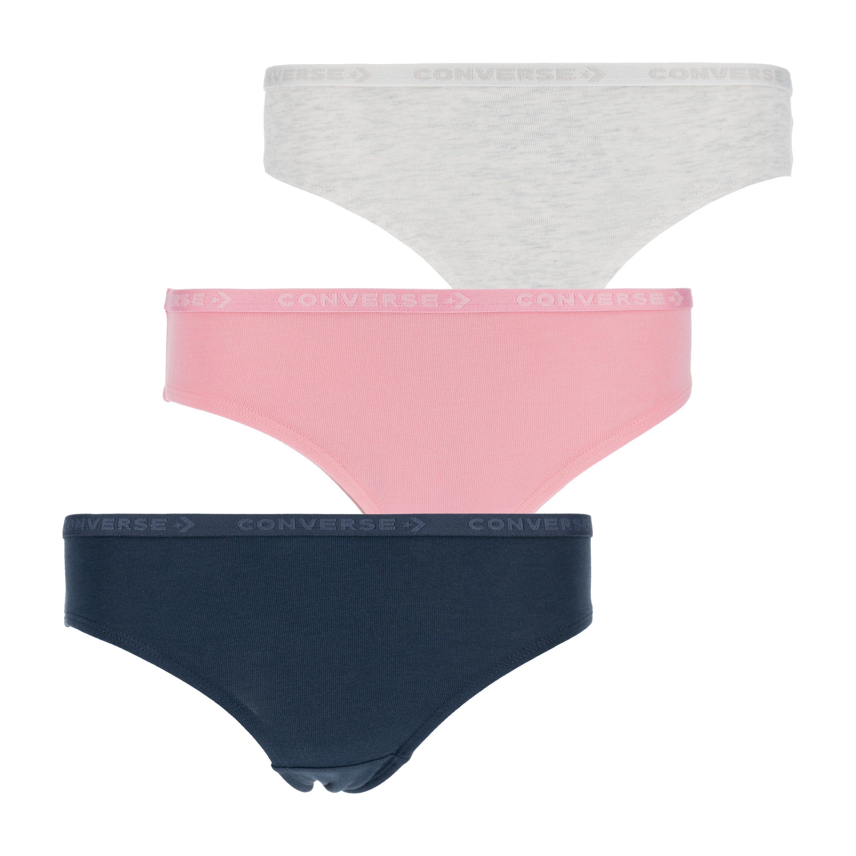 Converse Slip CHG GIRLS CLASSIC 3PK BIKINIS (Set, 3-St) 3er-Pack, aus Baumwollmischung und Jersey, mit elastischem Bund