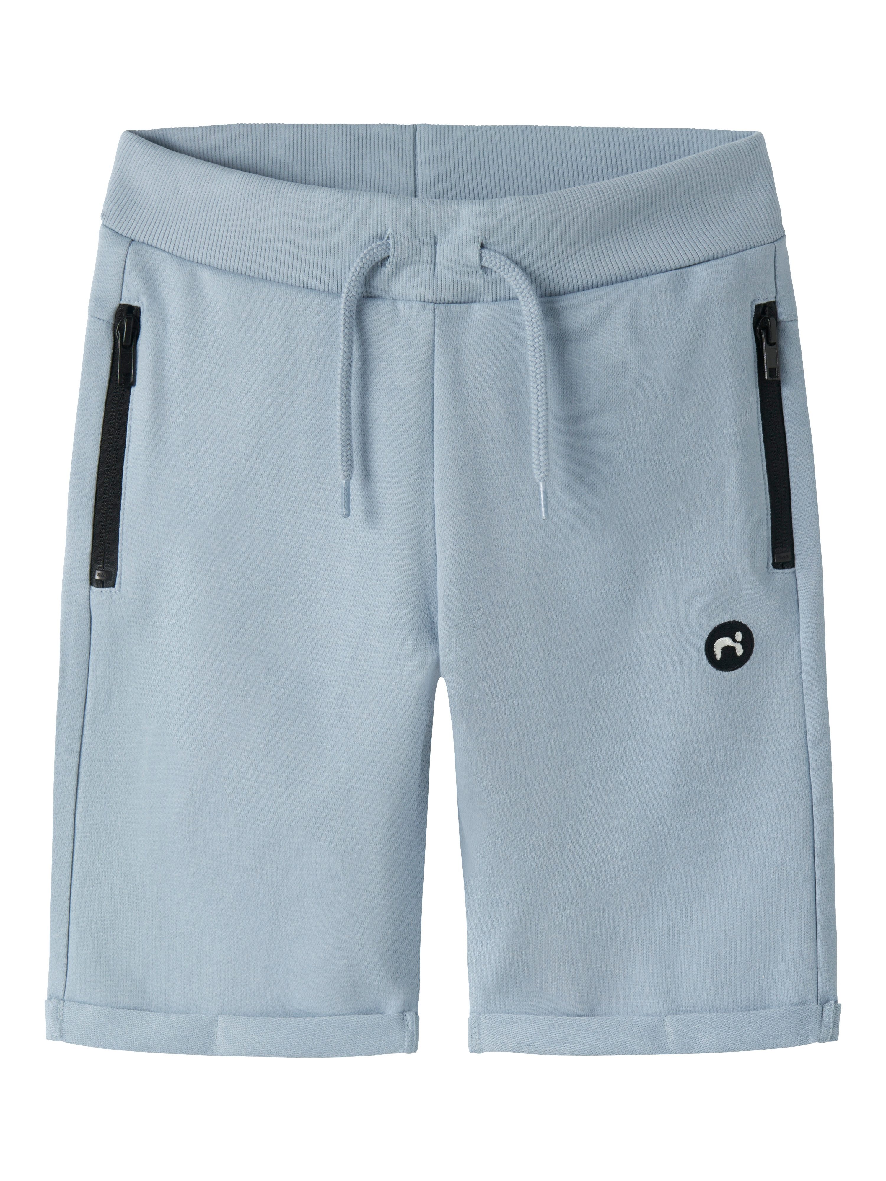 Name It Sweatshorts NKMVIMO SWE SHORTS BRU NOOS Baumwollmischung, Umschlagsaum, Reißverschlusstaschen