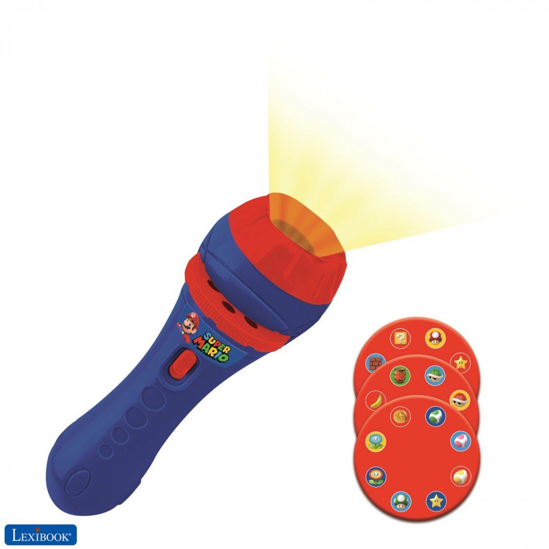 Super und Taschenlampe Story Taschenlampe Mario Projektor Lexibook®