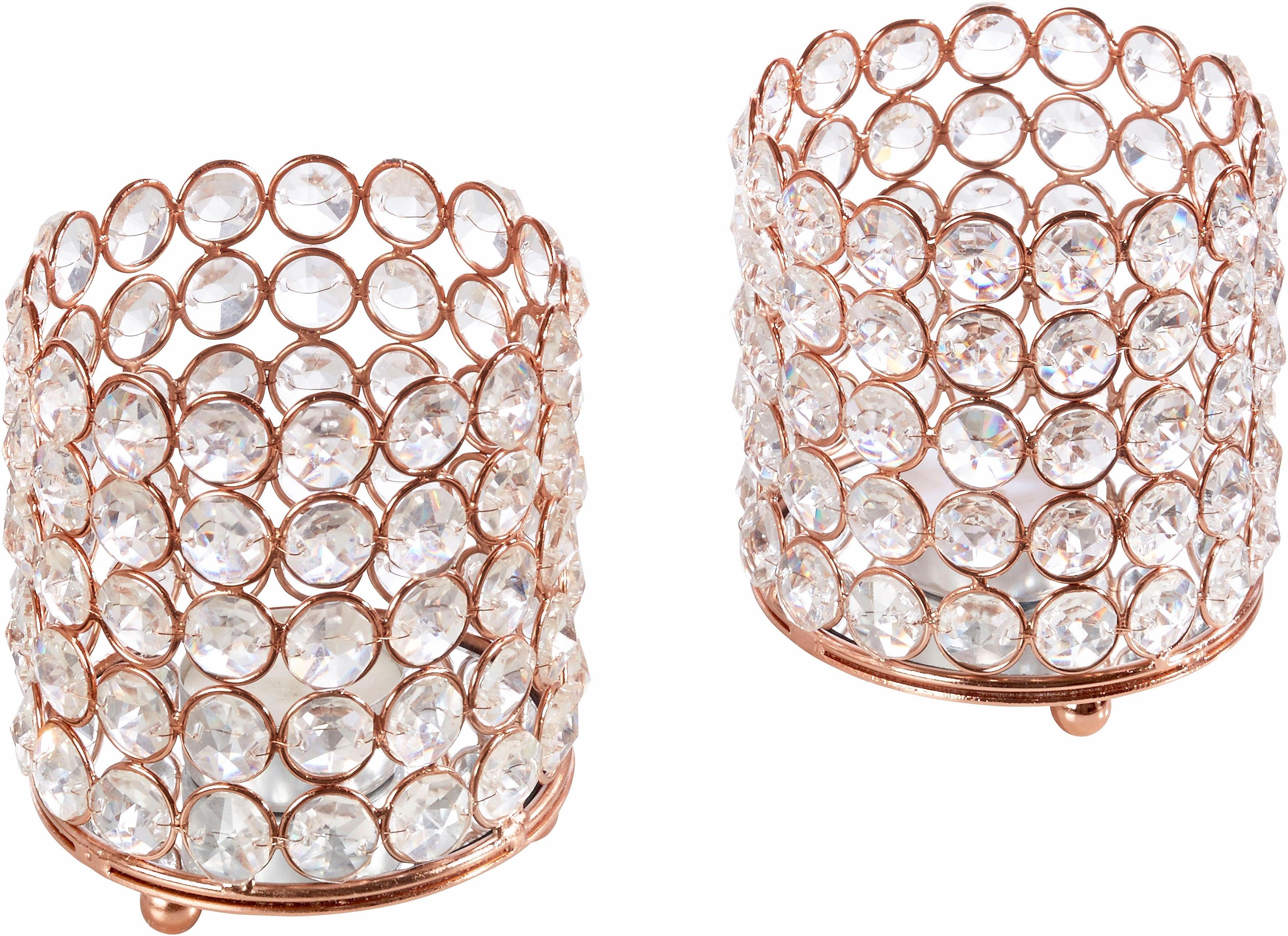 Home affaire Windlicht Kristall (Set, 2 St) günstig online kaufen