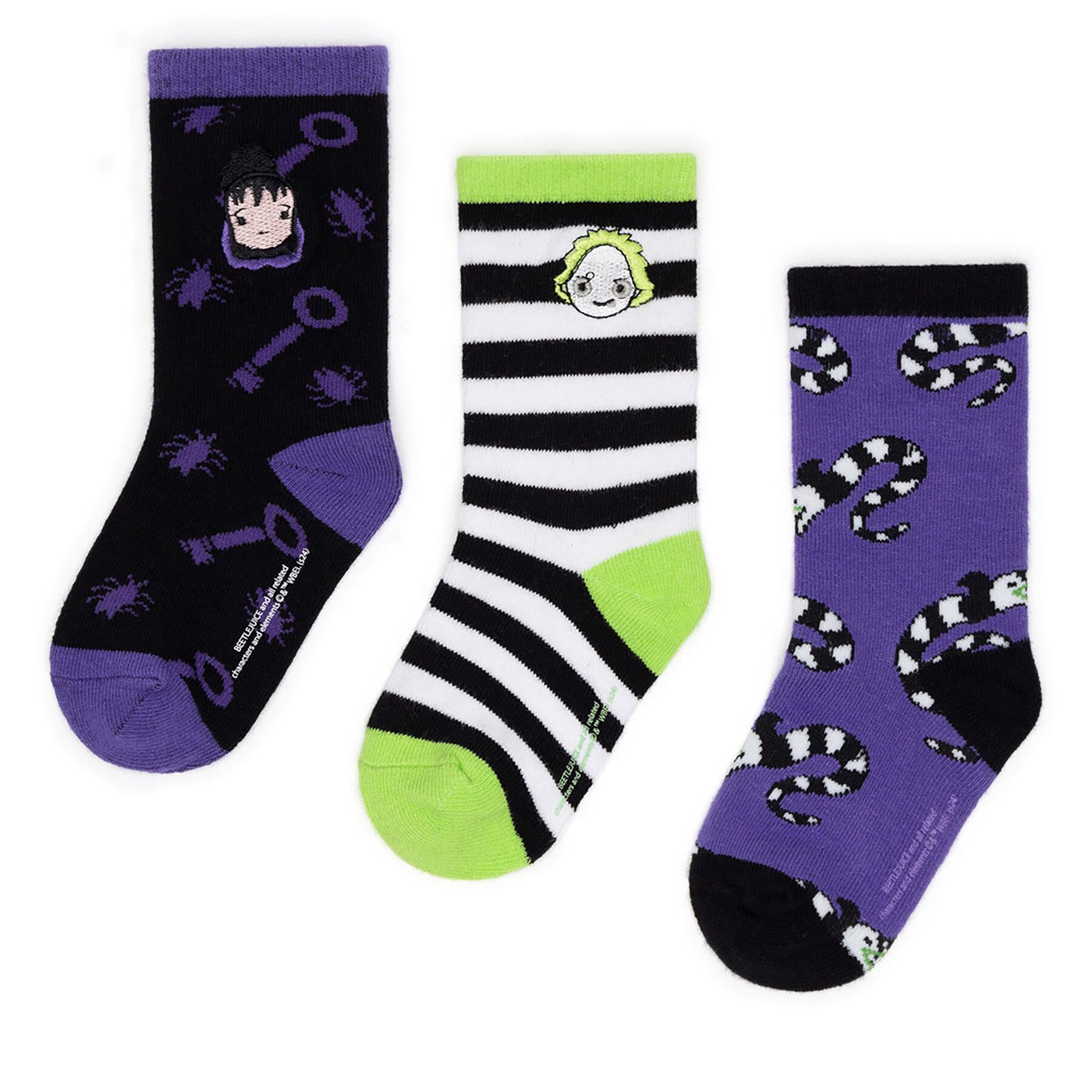Beetlejuice Kuschelsocken Beetlejuice Jungen-Socken, lang, bunt, ACCCS-AW24-324WBBJ