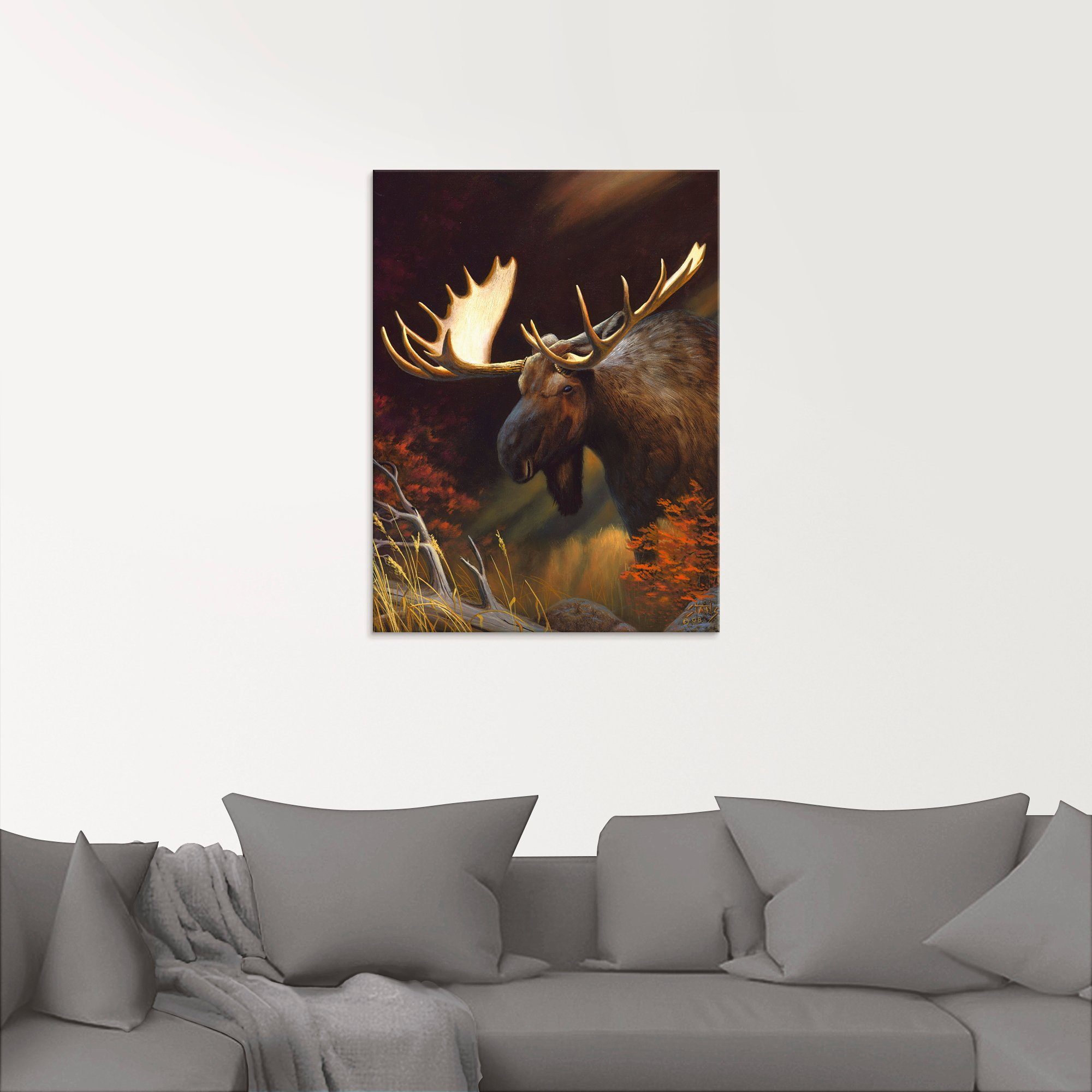Artland Glasbild »Elch Foto«, Wildtiere (1 Stück)-HomeTrends