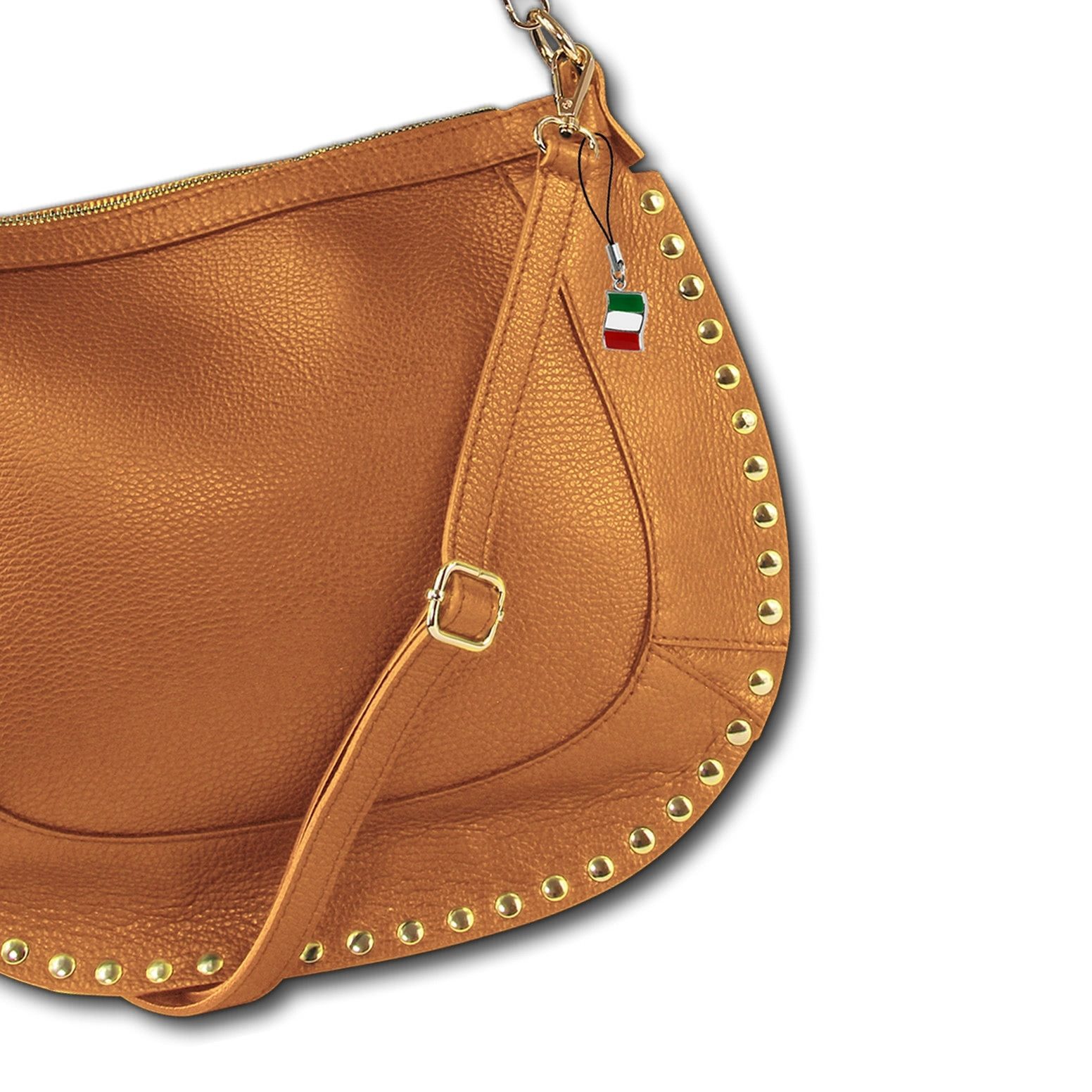 FLORENCE Schultertasche Florence Umhängetasche Damen Satteltasche (Schultertasche), Damen Schultertasche, Umhängetasche Leder, tan,braun ca. 36cmxca. 29cm