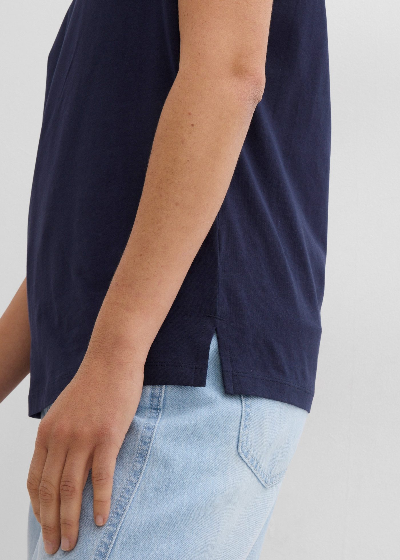 bonprix T-Shirt Regular Fit Passform, Kurzarm, offener Polokragen