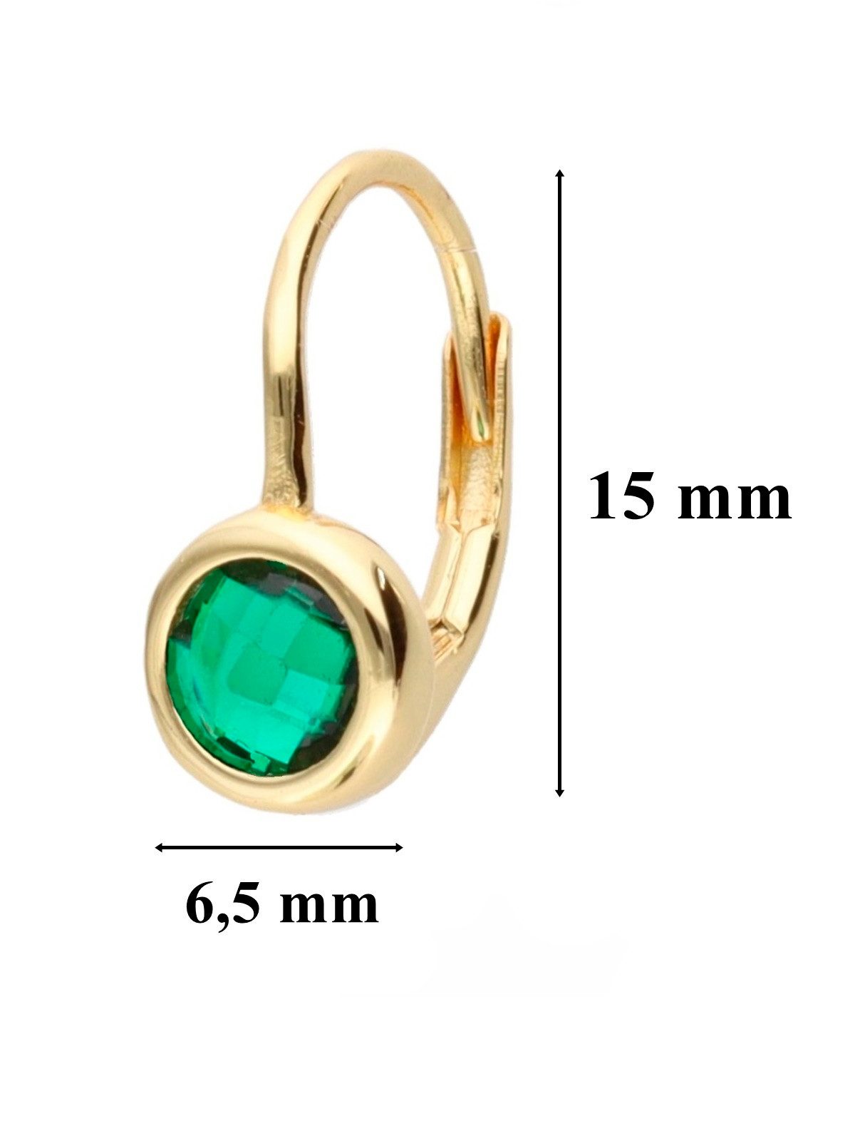 Goldene Hufeisen Paar Ohrhänger Ohrringe Gold Smaragd Zirkonia Brisuren 925 günstig online kaufen