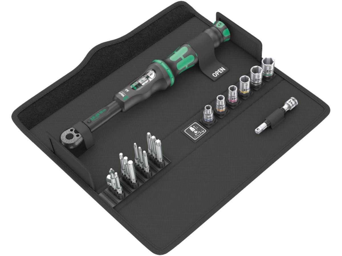 Wera Drehmomentschlüssel Drehmomentschlüsselset Click-Torque A 6 Set 1 (Set, 20 St., 20-tlg), Die Präzision liegt bei ±4 % gemäß DIN EN ISO 6789-1:2017-07