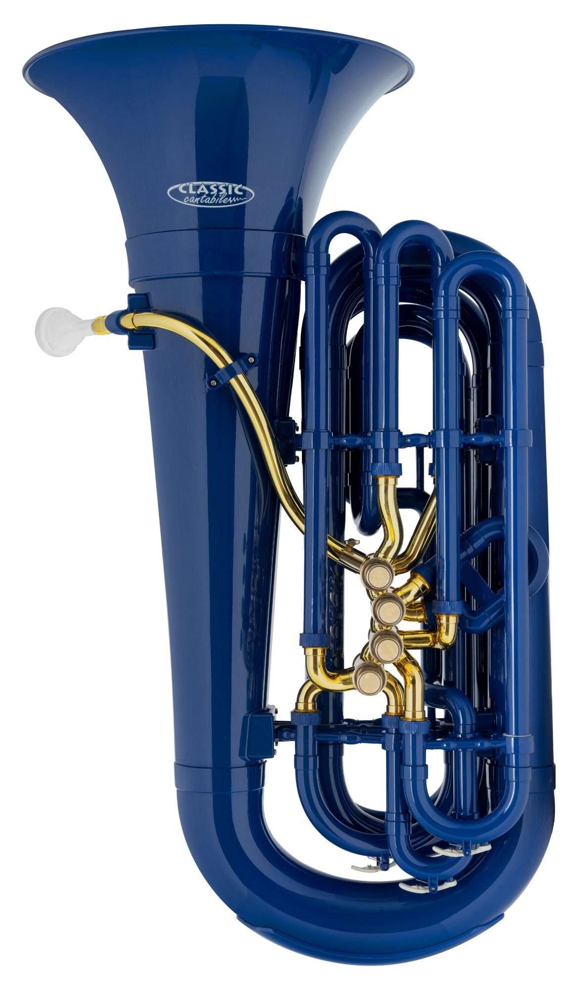 Classic Cantabile Tuba MardiBrass Kunststoff Bb Tuba, Set, Gigbag und Mundstück, Mundrohr und Maschine aus Messing