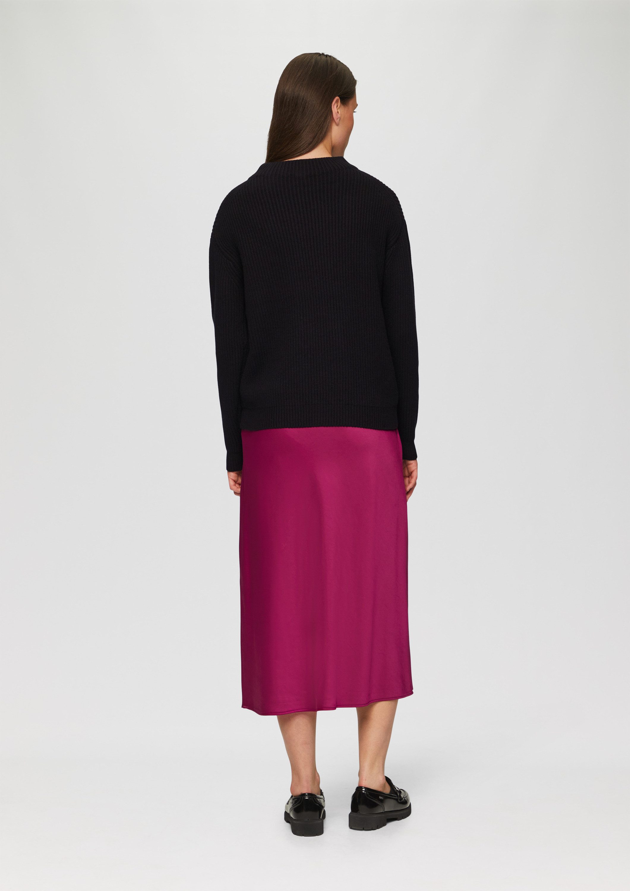 s.Oliver Longpullover Strickpullover Oversized-Strickpullover mit Ajour-Detail
