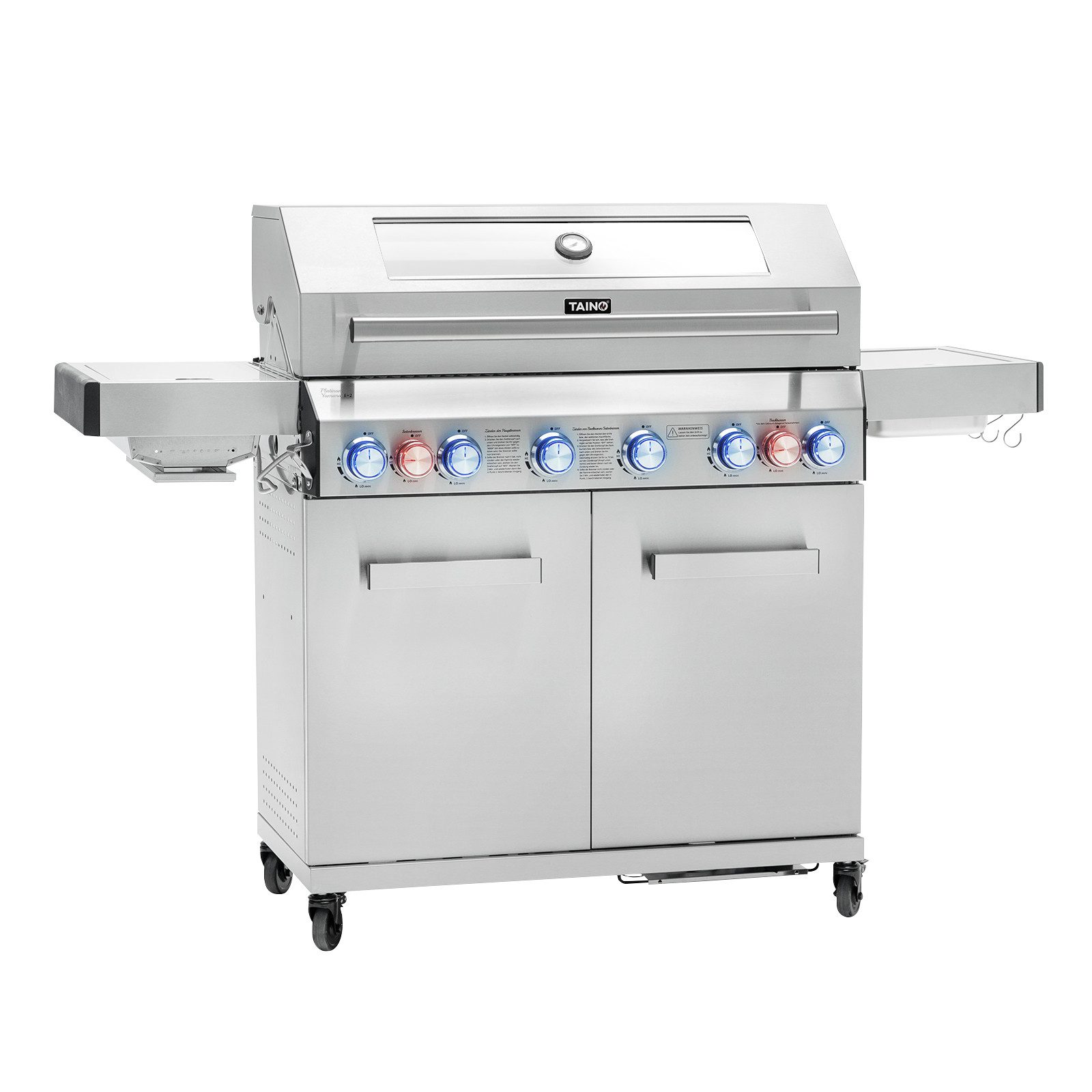 TAINO Gasgrill, PLATINUM YAMARA 4+2, Gusseisenrost, Backburner, Sear-Brenner