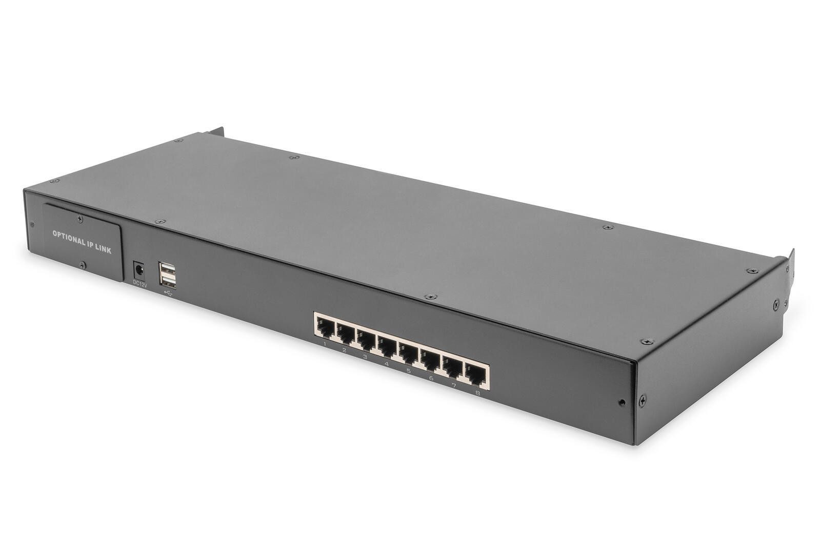 Digitus Netzwerkschrank Modularer CAT 5 KVM-Switch, 8-Port
