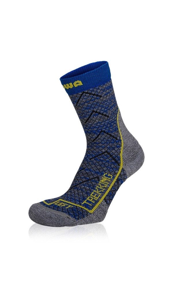 Lowa Wandersocken (Merinowolle, Wabenstruktur) blau Kinder - 1 Paar