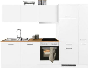 HELD MÖBEL Küchenzeile Kehl, mit E-Geräten, Breite 270 cm, inkl. Kühlschrank