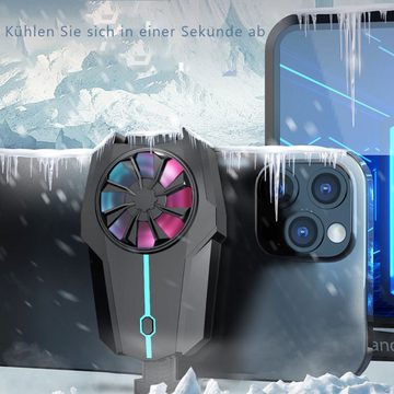 GelldG CPU Kühler Handy Kühler Lüfter LED Leise Gaming Halbleiter Kühlkörper