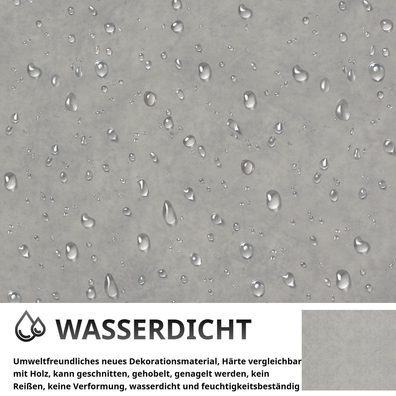 BlingBin Möbelfolie Selbstklebende abziehbare Folie mit Beton-Rissoptik in Grau 40×300 cm, (1 Stück, 1St.}, 40x300cm), Zement-Optik für Möbel, Küchenrückwände und Schränke