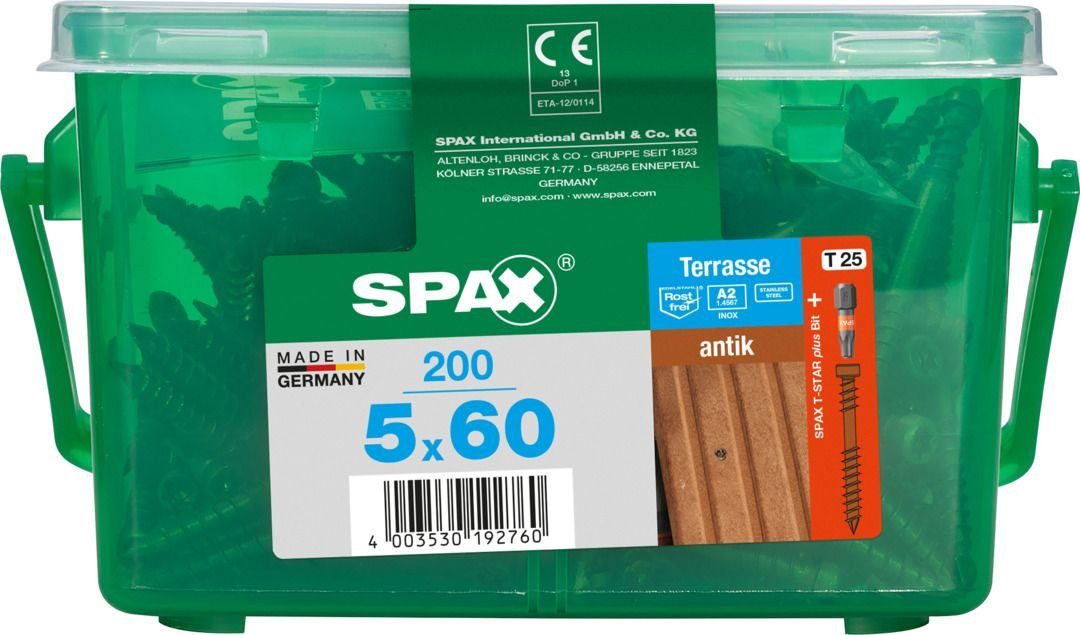 SPAX Terrassenschraube Spax Terrassenschrauben 5.0 x 60 mm TX 25 - 200