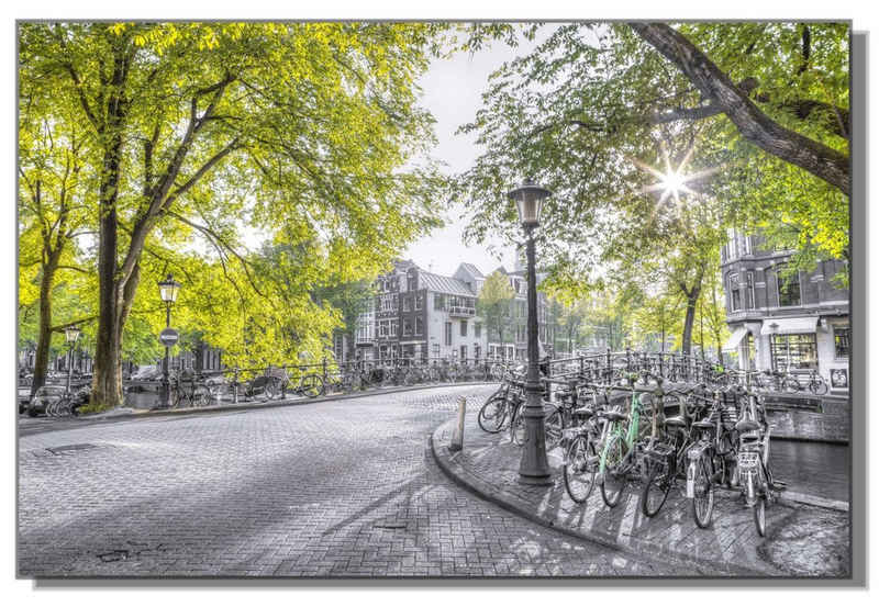 Victor (Zenith) Acrylglasbild Acrylglasbild \"Frühling in Amsterdam\" - Größe: 30 x 45 cm, Städte, in 30x45 cm, Glasbilder Blumen, Bilder Frühling