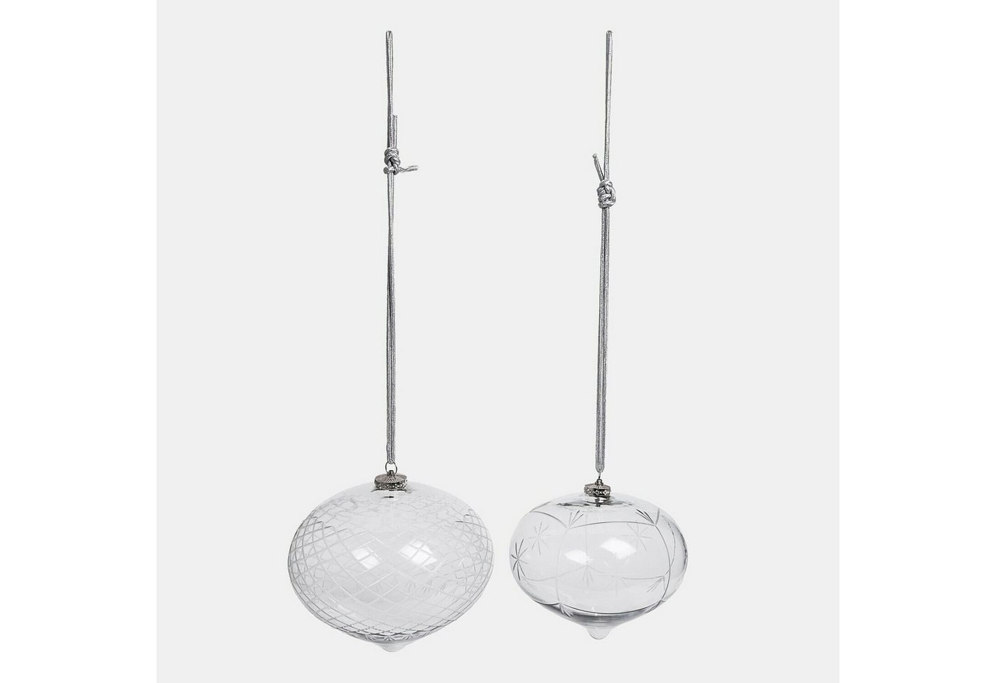 Mirabeau Christbaumschmuck Weihnachtsschmuck 2er Set Péralise klar
